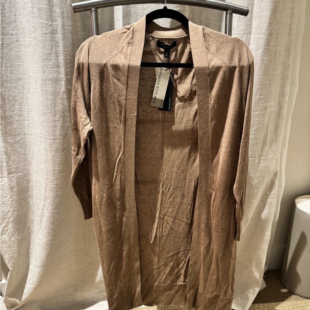 Banana Republic Silk Cotton Knit Cardigan